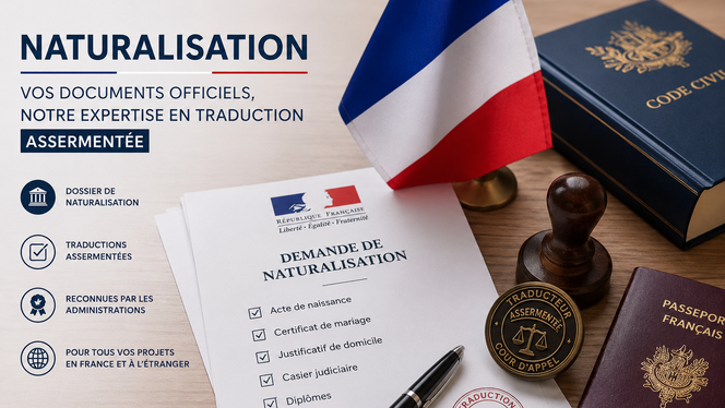 alt="Demande de naturalisation française : traduction assermentée des actes d'état civil et documents officiels étrangers"