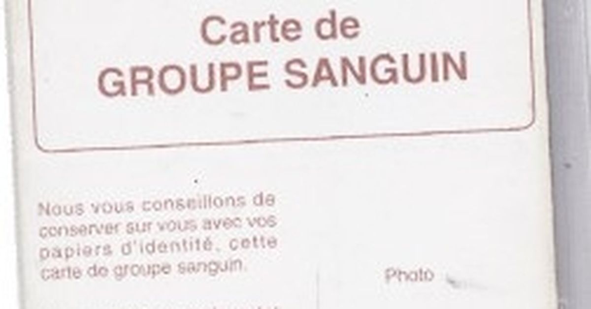 Comment faire traduire ma carte de groupe sanguin